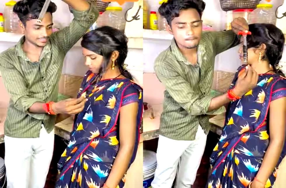 Video: बीवी के बालों को घुंघराले बनाने के लिए पति ने लगाया देसी जुगाड़, सारे मर्द कर रहे तारीफ