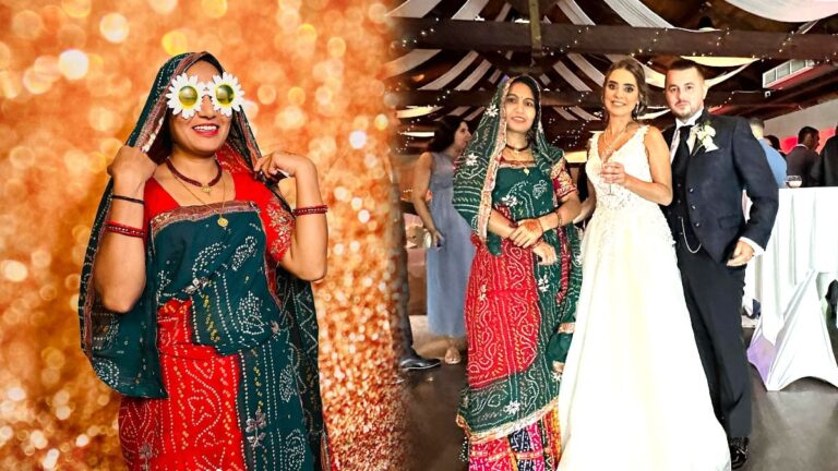 यूरोपियन शादी में दुल्हन से ज्यादा होने लगे राजस्थानी बहू धोली मीणा के चर्चे, भारतीय बोले- शाबास बींदणी dholi meena main