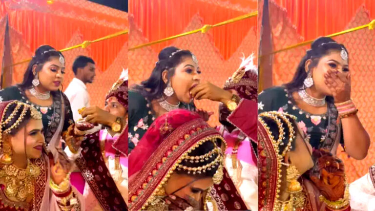 Jija Sali Video: धरी रह गई साली साहिबा की चाल, जीजा ने चालाकी से खिलाया ‘मिर्ची वाला गोलगप्पा’ jija sali viral video 1