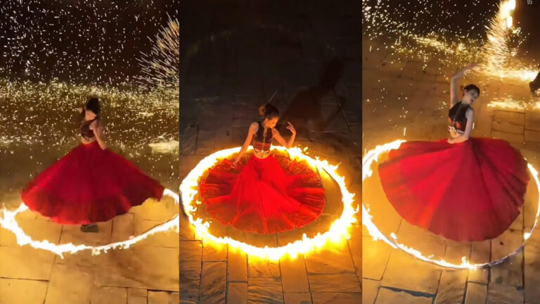 fire skirt dance