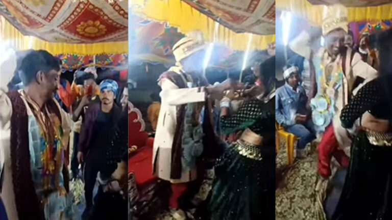 Video: ऑर्केस्ट्रा डांसर को देख बेकाबू हुआ दूल्हा, दुल्हन के सामने किया यह काम groom viral dance video