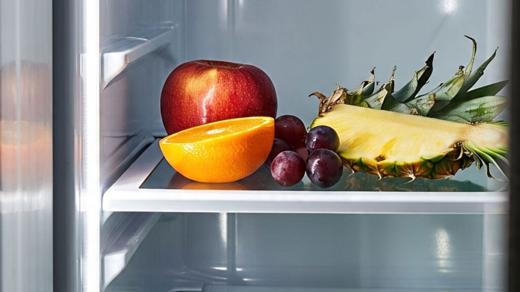 cut fruits in refrigerator