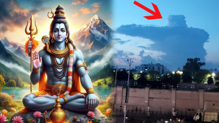 Sawan 2025: आसमान में दिखा ‘शिवलिंग’ का दृश्य, लोग बोले- सावन में महादेव ने दर्शन दिए asman me shivling ke darsha