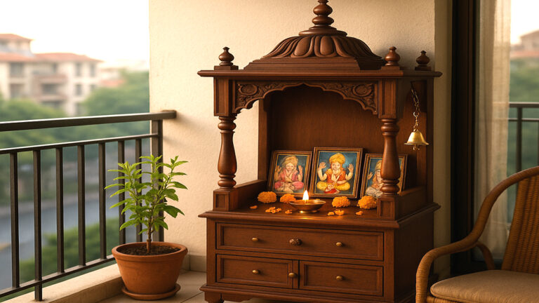 ghar ki balcony me mandir r