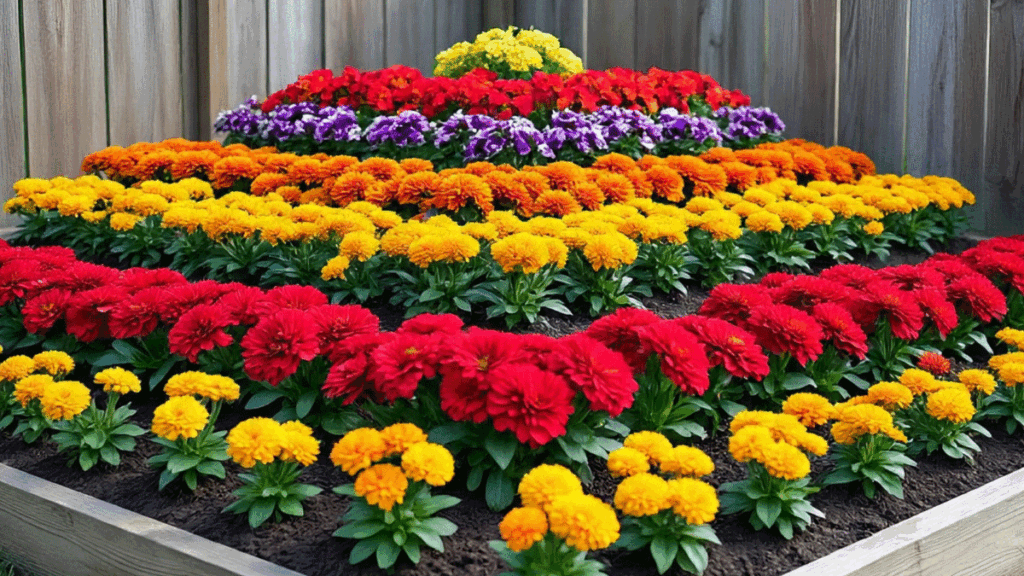 2 fence Layered Flower Bed