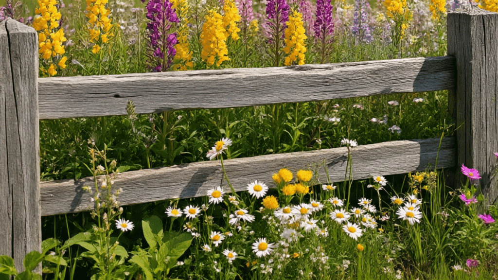 5 fence Wildflower Bed