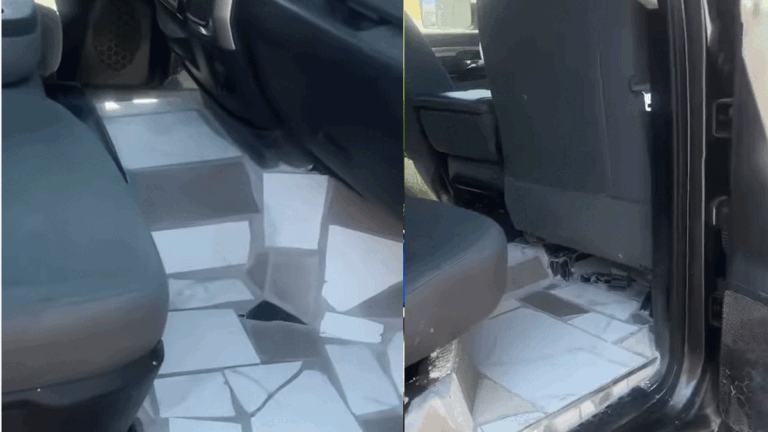 tiles in car