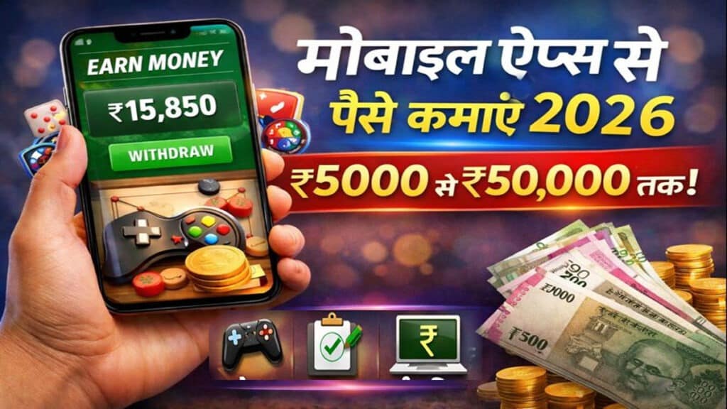Paisa Kamane Wale Apps 2026: रोज ₹500-₹2000 कमाने वाले ऐप्स, 99% लोग नहीं जानते best real money earning app
