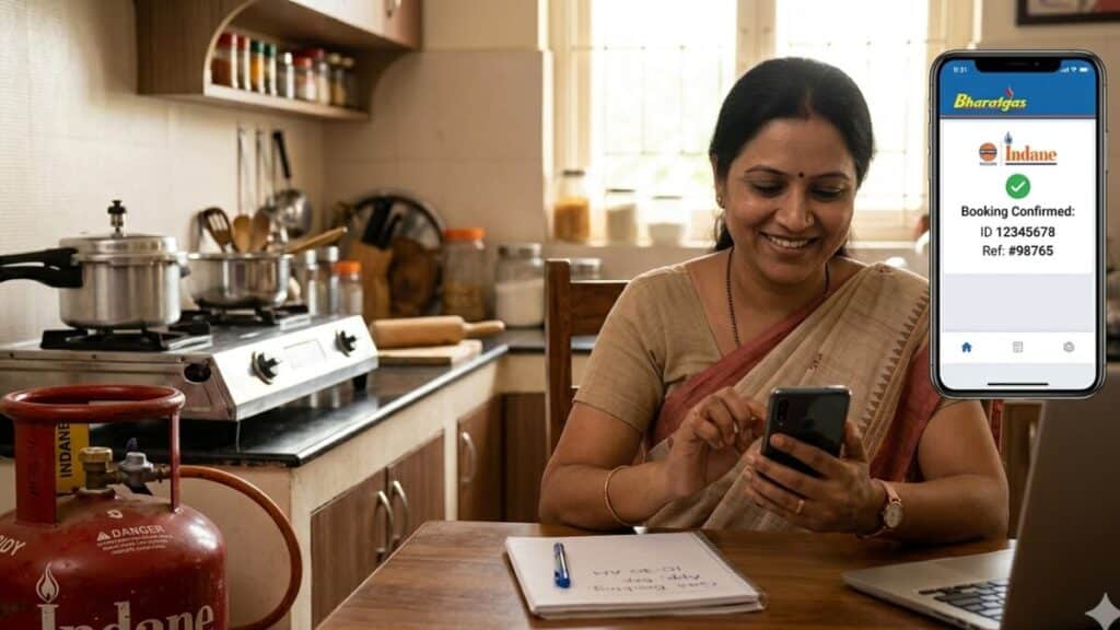 कॉल नहीं लग रही? टेंशन छोड़िए! अब WhatsApp, SMS और ऐप से मिनटों में बुक करें गैस सिलेंडर gas cylinder