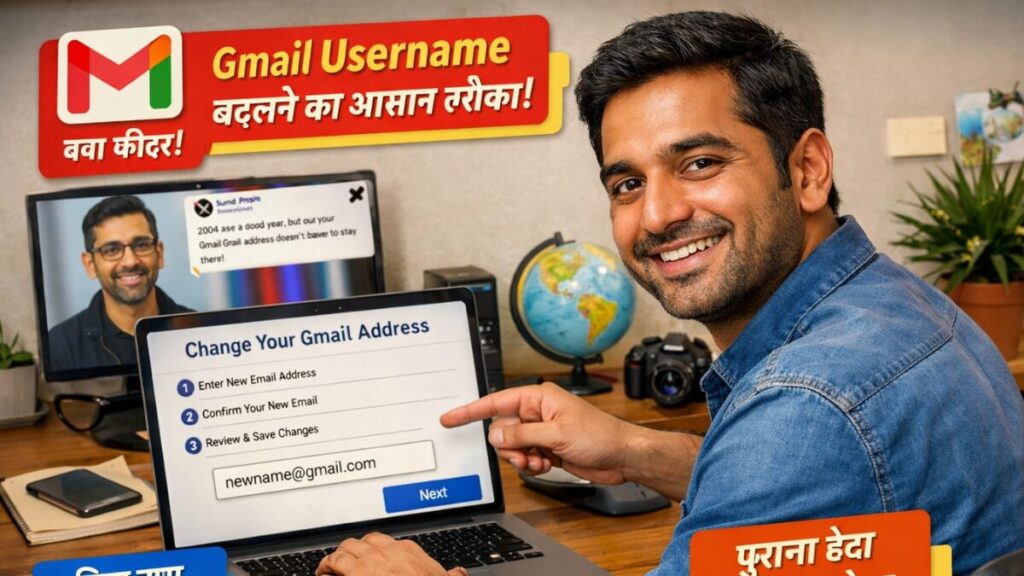 20 साल बाद बदला Google का नियम, अब बदल सकेंगे अपना Gmail यूजरनेम! Gmail username change 1