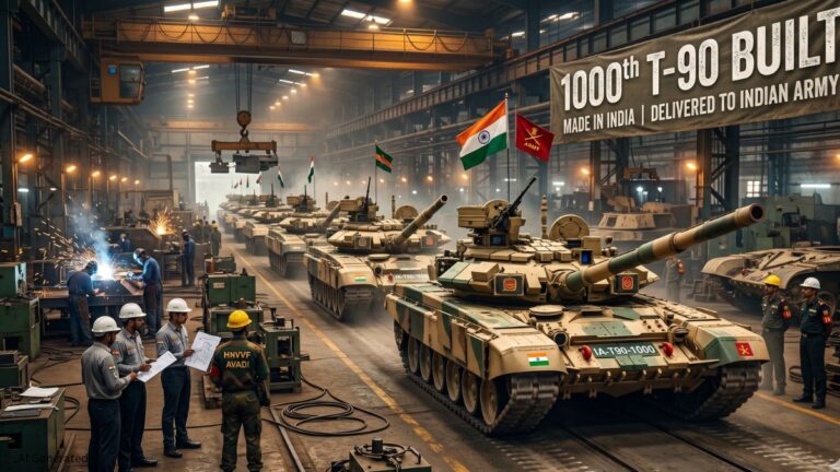 भारत ने बनाया 1000वां T-90 टैंक 1000वां T 90 टैंक