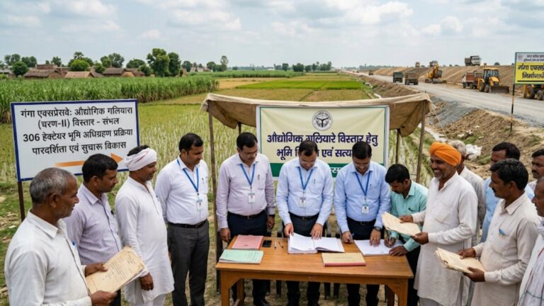 संभल में गंगा एक्सप्रेसवे के किनारे बनेगा विशाल औद्योगिक गलियारा: 4000 किसानों की जमीन का होगा अधिग्रहण UP Industrial Development News