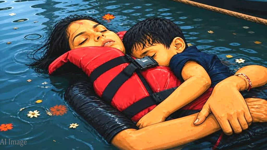 बरगी डैम हादसा: मां की बाहें थककर भी, बच्चे को थामे बैठी थीं… bargi dam incident.jpg