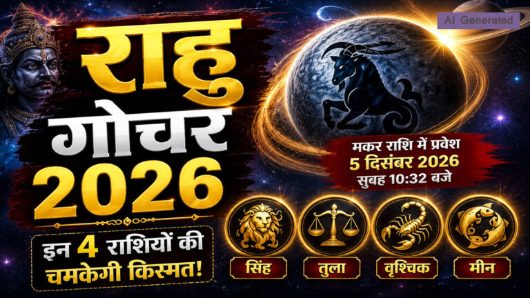 Rahu Gochar 2026: राहु बदलेंगे चाल, मकर राशि में राहु का प्रवेश, इन 4 राशियों की चमक सकती है किस्मत rahu gochar 2026.jpg