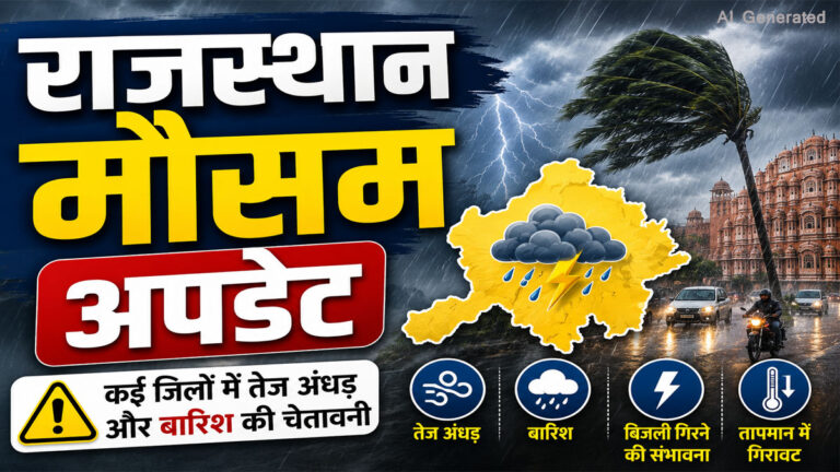 Rajasthan Weather: राजस्थान में प्री-मानसून एक्टिव! आज कई संभागों में गरज-चमक के साथ बारिश का अलर्ट जारी rajasthan weather 9