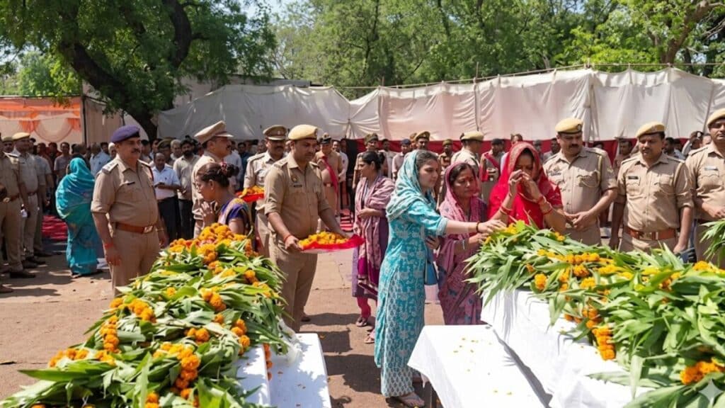 नूंह एक्सप्रेसवे हादसा, जालौन के 4 पुलिसकर्मी समेत 5 की मौत, राजकीय सम्मान के साथ दी गई अंतिम विदाई road accident Nuh