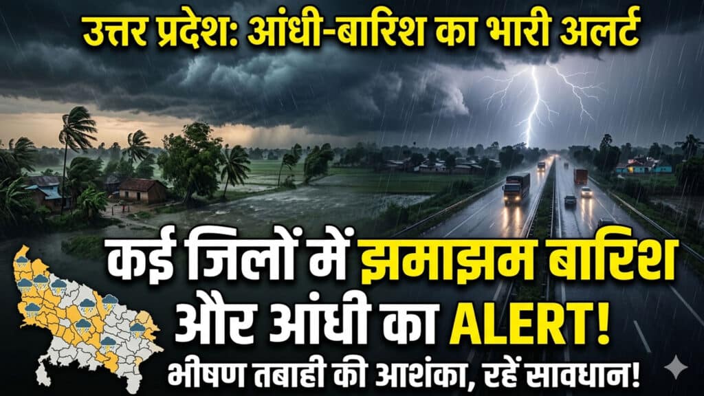 UP Weather Alert: लखनऊ से बलिया तक बदलेगा मौसम! तेज आंधी के साथ होगी झमाझम बारिश, जानें आपके शहर का हाल up weather alert.jpg