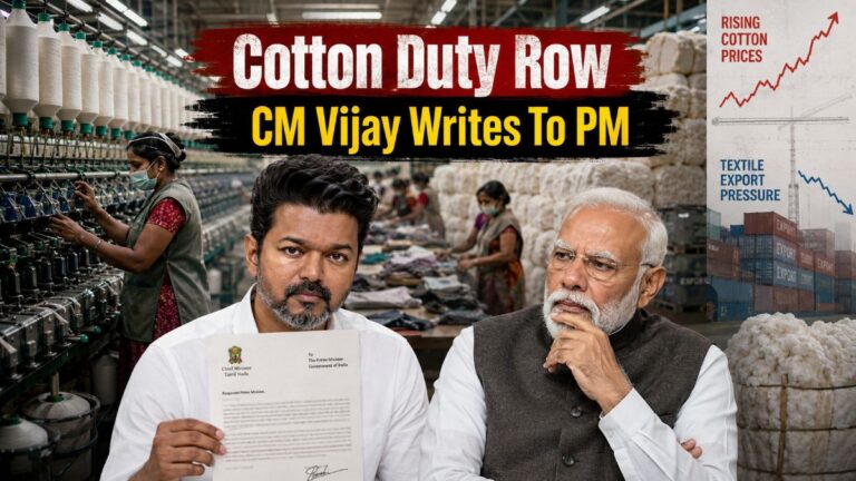 “कपास पर ड्यूटी हटाइए”, तमिलनाडु के CM विजय ने PM मोदी से की बड़ी मांग तमिलनाडु के CM विजय