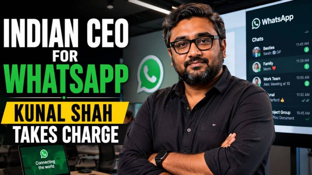 WhatsApp को मिला भारतीय CEO, CRED के संस्थापक कुणाल शाह संभालेंगे दुनिया के सबसे बड़े मैसेजिंग प्लेटफॉर्म की कमान Kunal Shah WhatsApp Global CEO