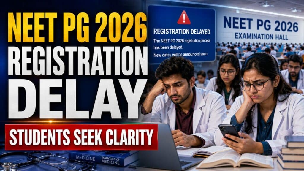 NEET PG 2026 Registration में देरी से बढ़ी चिंता, डॉक्टर संगठन ने मांगी परीक्षा शेड्यूल पर स्पष्टता NEET PG 2026 Registration