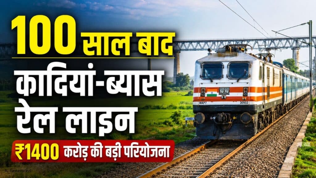 100 साल बाद फिर शुरू होगी कादियां-ब्यास रेल परियोजना, पंजाब को मिलेगा नया रेल कॉरिडोर Punjab रेल परियोजना
