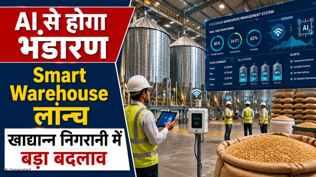 खाद्यान्न भंडारण में बड़ा बदलाव. कल लॉन्च होगी Smart Warehousing System, AI और IoT से होगी निगरानी Smart Warehousing System