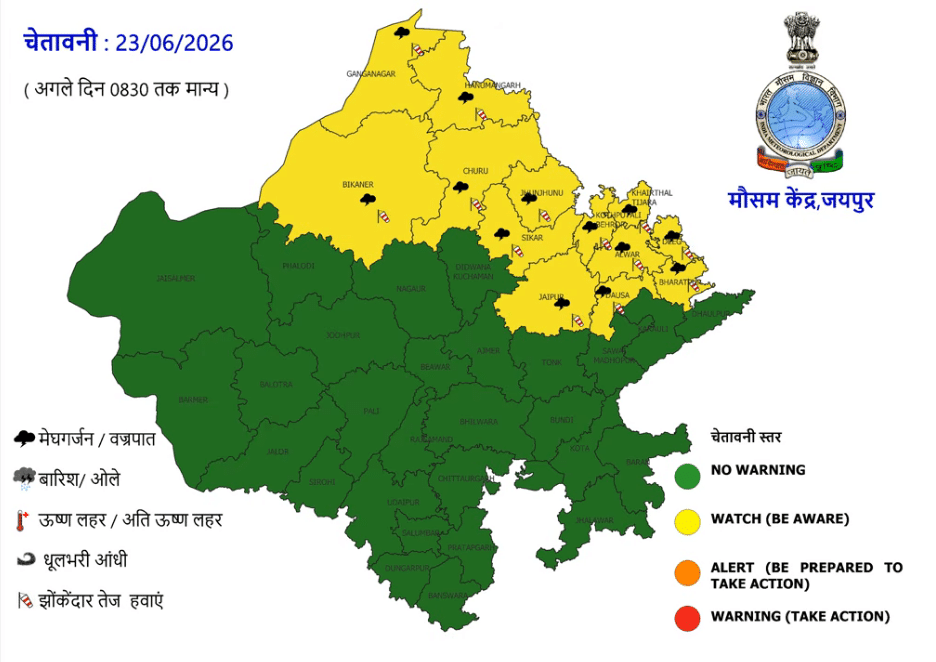 Rajasthan Weather Update: 21 जून से राजस्थान के कई जिलों में तेज आंधी और बारिश का अलर्ट, 24 जून तक ऐसा रहेगा मौसम 4 image 20