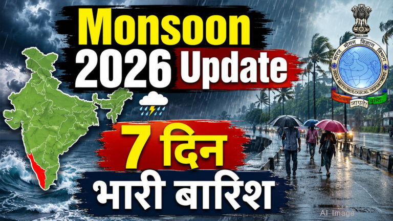 Monsoon 2026 Update: अगले 24 घंटे में केरल पहुंचेगा मॉनसून, IMD का अलर्ट; कई राज्यों में 7 दिन तक भारी बारिश monsoon update 2026.jpg