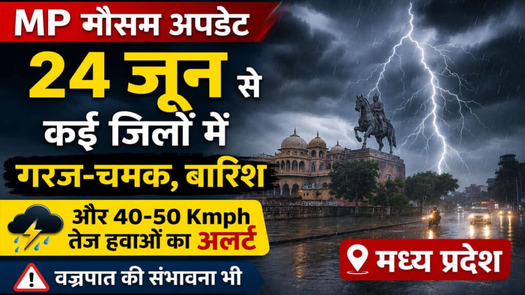 MP Weather Update: मध्य प्रदेश में मौसम का बड़ा बदलाव, अगले 5 दिन गरज-चमक और बारिश का अलर्ट MP Weather Update