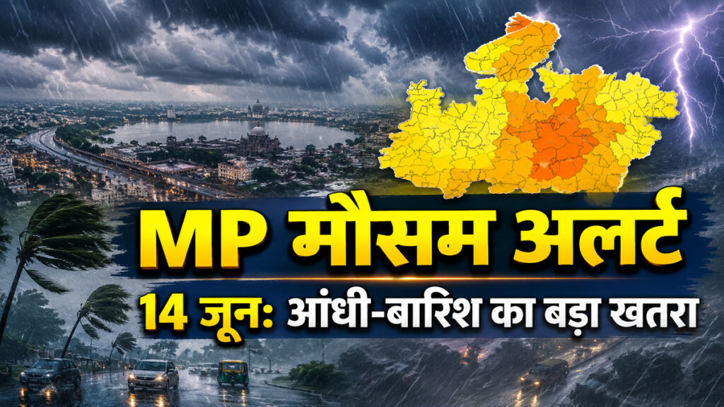 MP Weather Update: मानसून की दस्तक से पहले MP में मौसम मेहरबान, कई जिलों में आंधी-बारिश का पूर्वानुमान mp weather update 14 june.jpg
