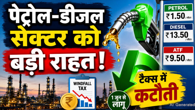 Windfall Tax Update: सरकार का बड़ा फैसला! पेट्रोल-डीजल निर्यात पर टैक्स घटा, 1 जून से लागू हुए नए नियम petrol rates