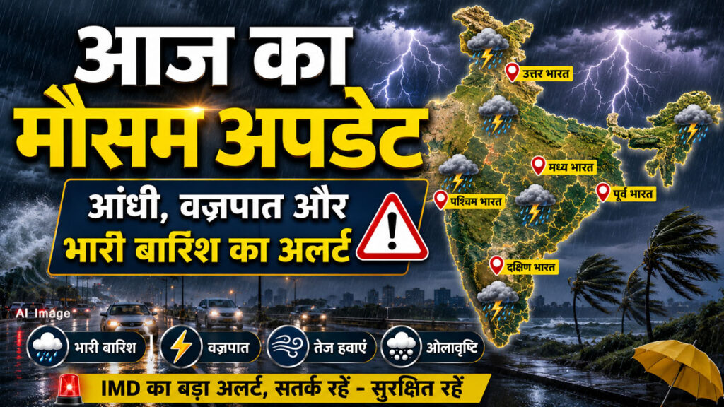 Today Weather Update: 12 जून को कई राज्यों में बारिश, आंधी और वज्रपात का अलर्ट, उत्तर भारत में मौसम का बड़ा बदलाव today weather update 12 june 2026