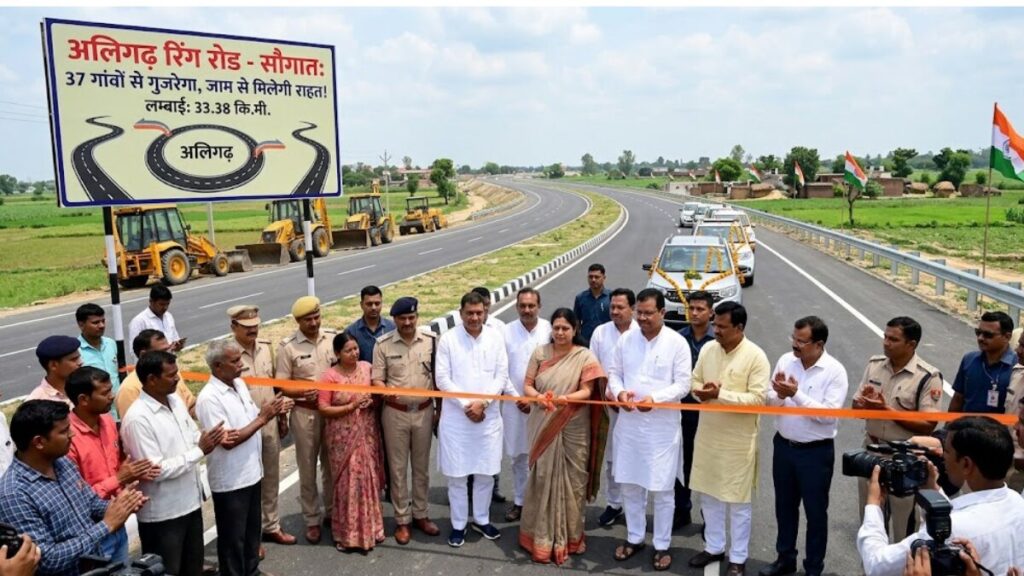 अलीगढ़ को मिली 33.38 KM रिंग रोड की सौगात, 37 गांवों से गुजरेगा हाईवे; जाम से मिलेगी राहत Aligarh Ring Road (1)