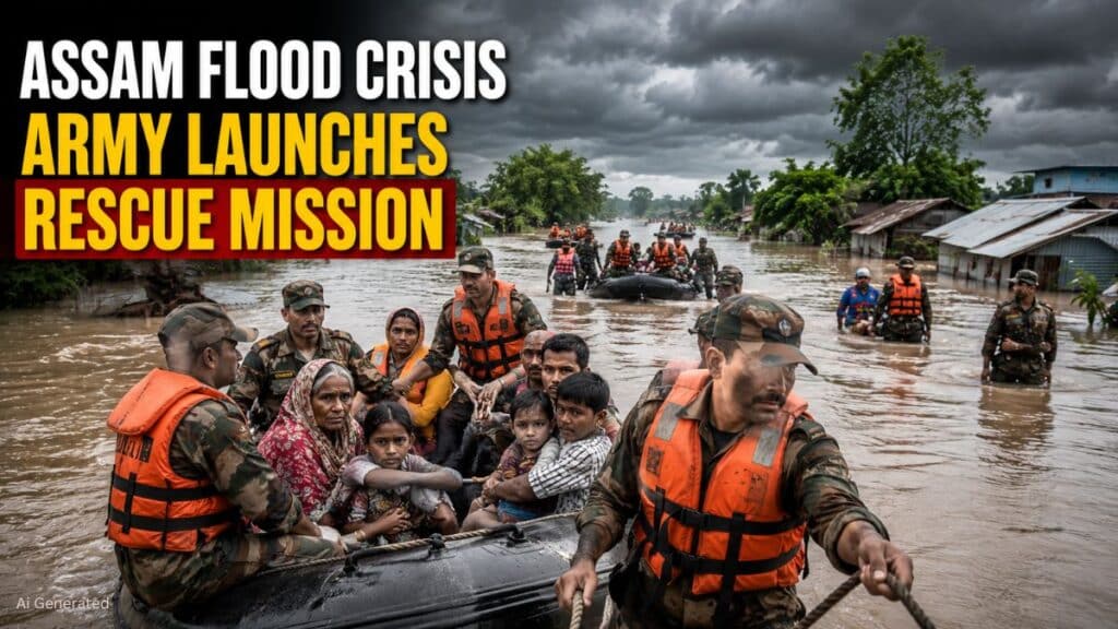 असम में बाढ़ का संकट गहराया, सेना ने शुरू किया ‘ऑपरेशन जल राहत’ Assam Flood Crisis