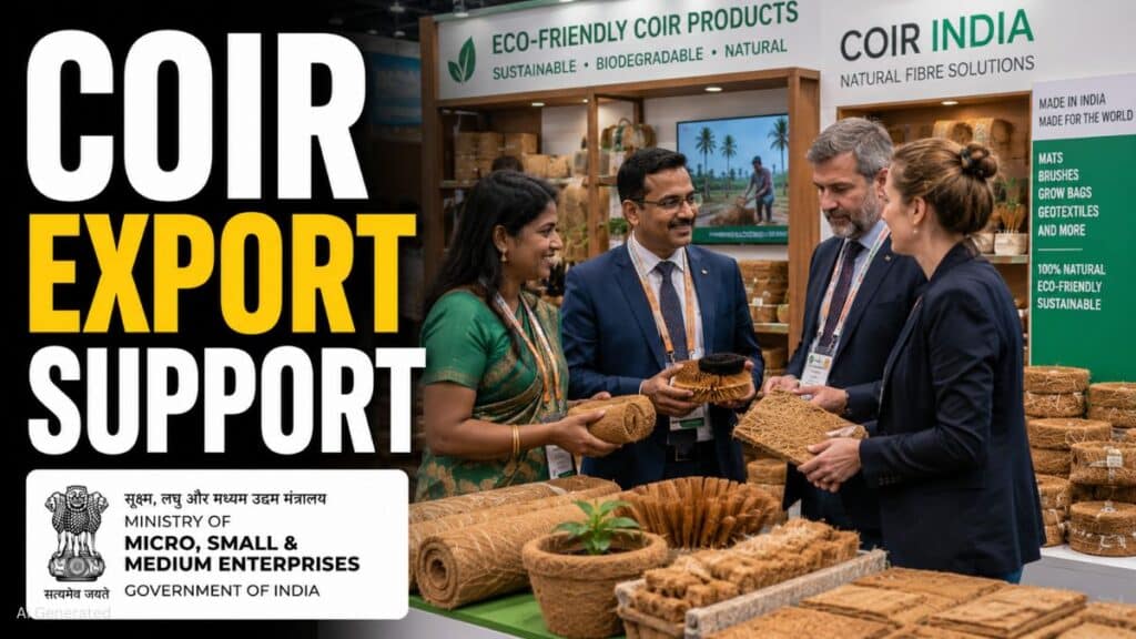 Coir Vikas Yojana Export Market Promotion Scheme: कोयर उद्योग के निर्यातकों को मिल रही वित्तीय सहायता COIR EXPORT SUPPORT