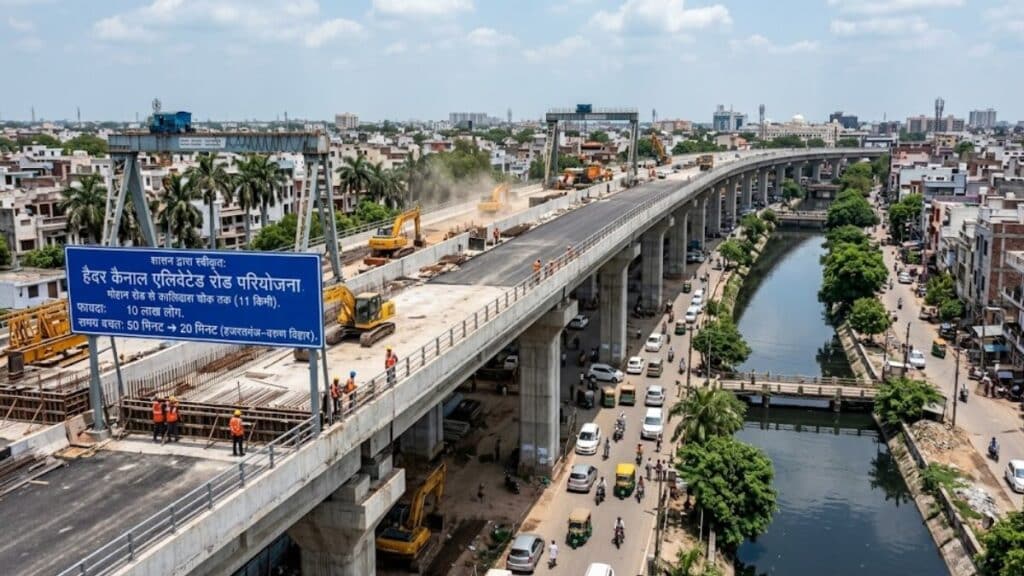 लखनऊ को जाम से मिलेगी राहत! हैदर कैनाल एलिवेटेड रोड को मंजूरी, 20 मिनट में पूरा होगा सफर Canal elevated road 11
