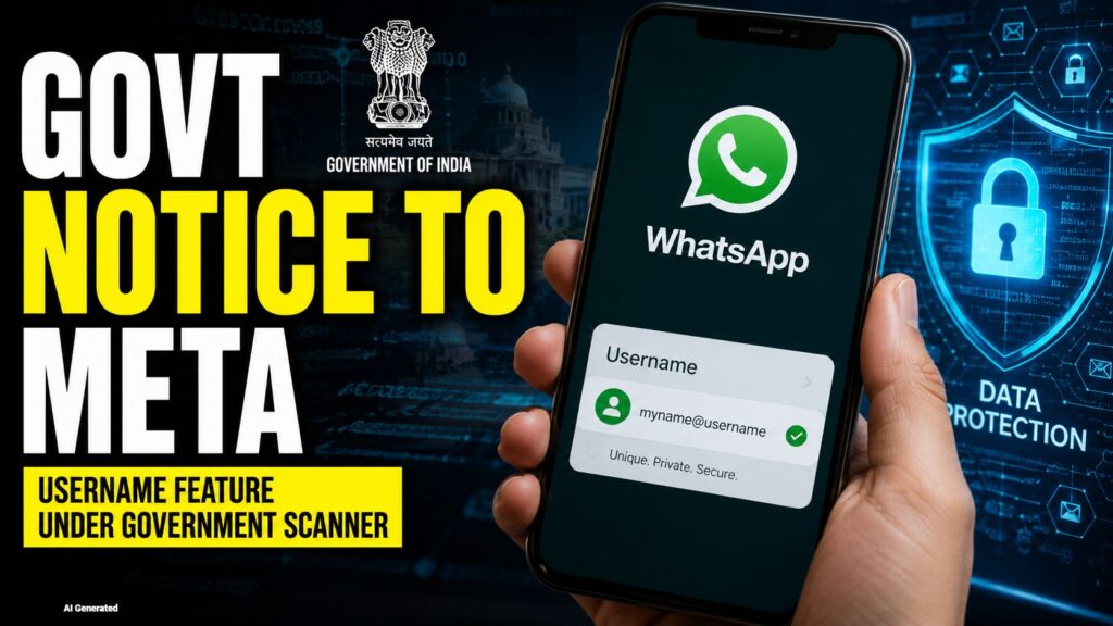 WhatsApp के नए Username फीचर पर केंद्र सरकार सख्त. Meta को भेजा नोटिस, 3 दिन में मांगा जवाब Govt Notice to Meta