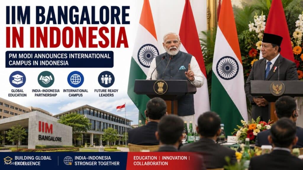 PM मोदी का बड़ा ऐलान: इंडोनेशिया में खुलेगा IIM Bangalore का पहला अंतरराष्ट्रीय कैंपस, ASEAN के युवाओं को मिलेगा लाभ IIM Bangalore Indonesia Campus