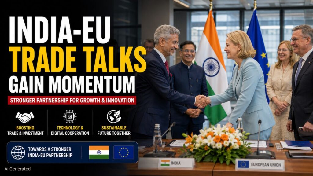 भारत-EU ट्रेड और टेक्नोलॉजी काउंसिल बैठक: FTA, तकनीक और नवाचार सहयोग को मिली नई गति INDIA-EU TRADE TALKS GAIN MOMENTUM