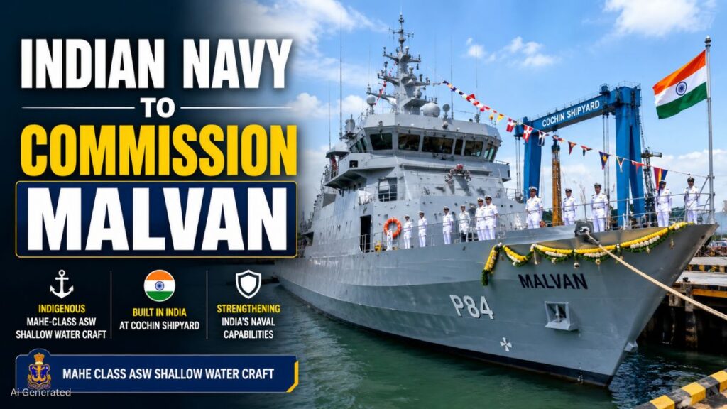 भारतीय नौसेना को मिलेगा नया स्वदेशी युद्धपोत ‘मालवन’, 22 जुलाई को होगा कमीशन INDIAN NAVY TO COMMISSION MALVAN