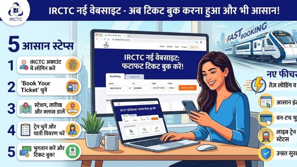 IRCTC की नई वेबसाइट हुई लॉन्च, अब फटाफट बुक होगा ट्रेन टिकट; जानें 5 आसान स्टेप्स और नए फीचर्स IRCTC New Website Train Ticket Booking