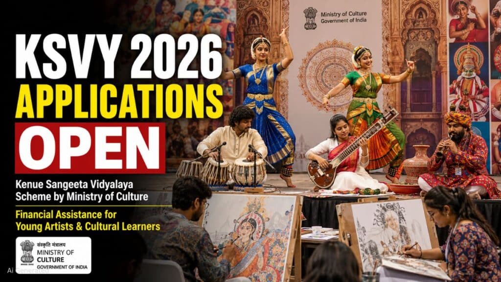 कला संस्कृति विकास योजना 2026-27 के लिए आवेदन शुरू. कलाकार, संस्थाएं और शोधकर्ता उठा सकते हैं सरकारी सहायता का लाभ KSVY 2026