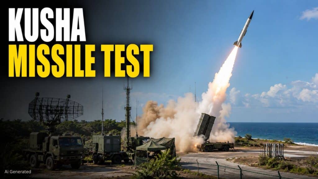 DRDO ने लंबी दूरी की ‘कुशा’ मिसाइल का पहला सफल परीक्षण किया, भारत की वायु रक्षा क्षमता होगी और मजबूत KUSHA MISSILE TEST