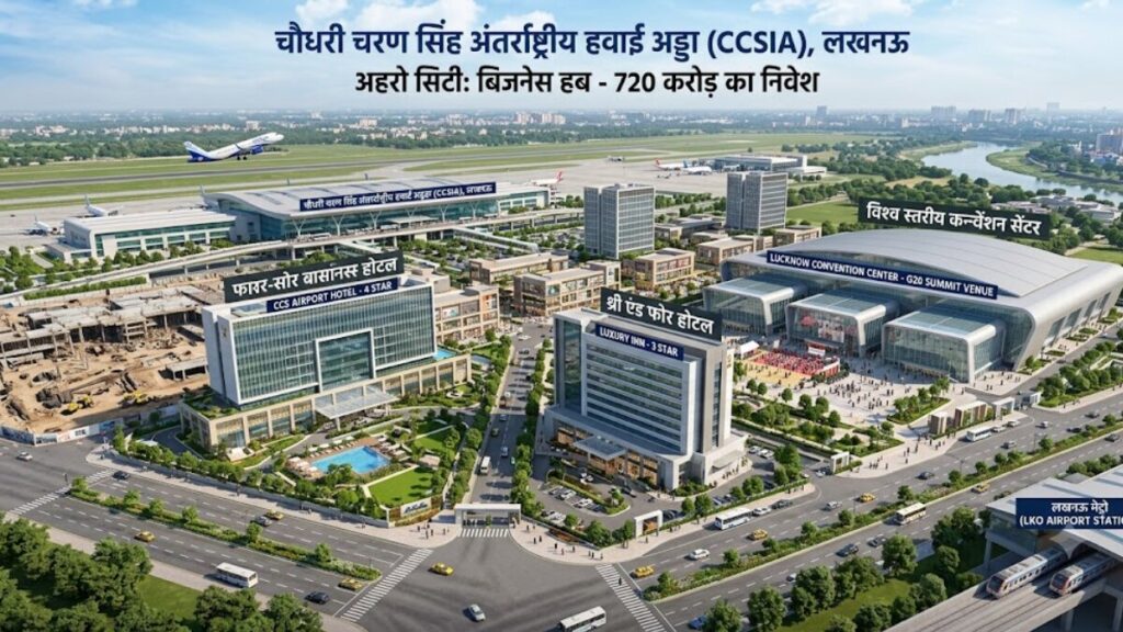 लखनऊ एयरपोर्ट बनेगा बिजनेस हब, ₹720 करोड़ से लगेंगे थ्री-फोर स्टार होटल और कन्वेंशन सेंटर, एयरो सिटी की भी तैयारी Lucknow Airport