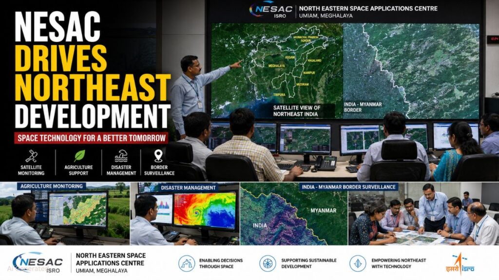पूर्वोत्तर में स्पेस टेक्नोलॉजी से विकास को नई रफ्तार, NESAC चला रहा करीब 130 बड़े प्रोजेक्ट NESAC DRIVES NORTHEAST DEVELOPMENT