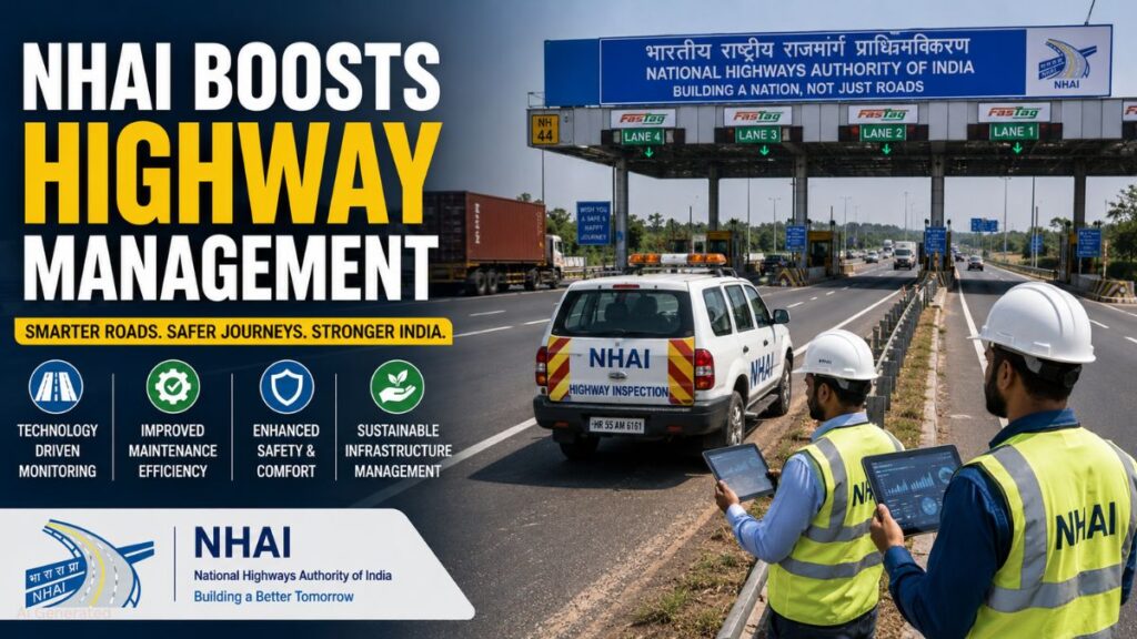 NHAI ने राष्ट्रीय राजमार्गों के रखरखाव के लिए पेशेवर प्रबंधन व्यवस्था को दी मजबूती, NHIT ने GMC नियुक्त किए NHAI BOOSTS HIGHWAY MANAGEMENT