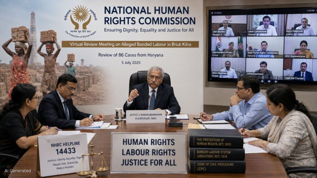 हरियाणा के ईंट भट्टों में कथित बंधुआ मजदूरी के 86 मामलों पर NHRC की सुनवाई, मजदूरों के लिए हेल्पलाइन की सिफारिश NHRC