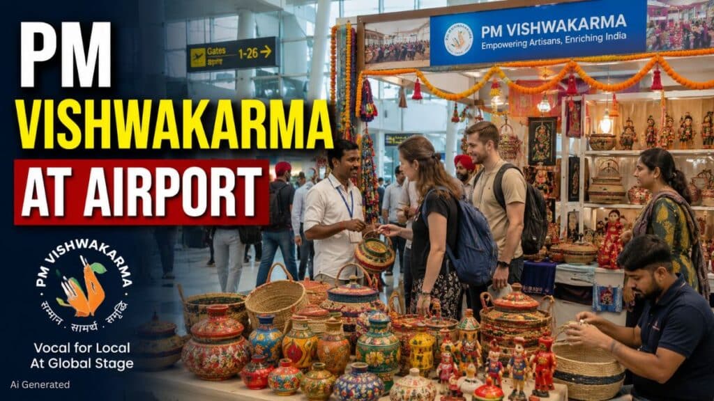 PM Vishwakarma योजना को मिली नई पहचान, चंडीगढ़ एयरपोर्ट पर शुरू हुआ दूसरा PMV स्टॉल PM VISHWAKARMA AT AIRPORT