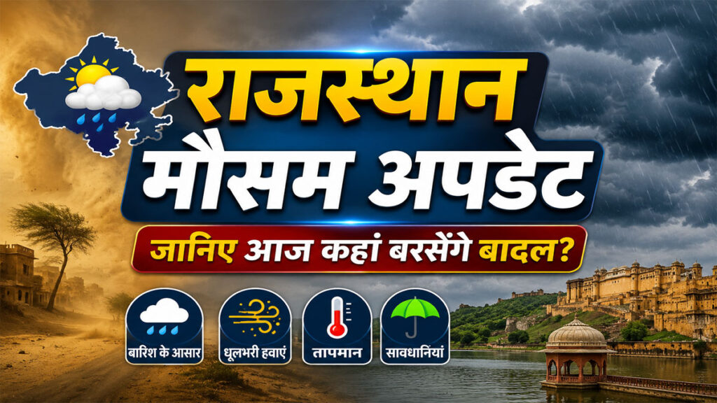 Rajasthan Weather Update: राजस्थान में बदला मौसम, आज इन इलाकों में बारिश, यहां चलेगी धूलभरी हवा Rajasthan Weather Update 13 July 2026