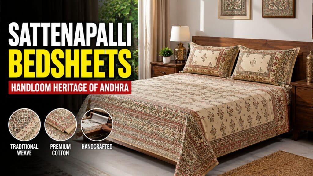 सत्तेनपल्ली बेडशीट्स. आंध्र प्रदेश की हस्तकरघा विरासत, जिसने देशभर में बनाई अलग पहचान SATTENAPALLI BEDSHEETS